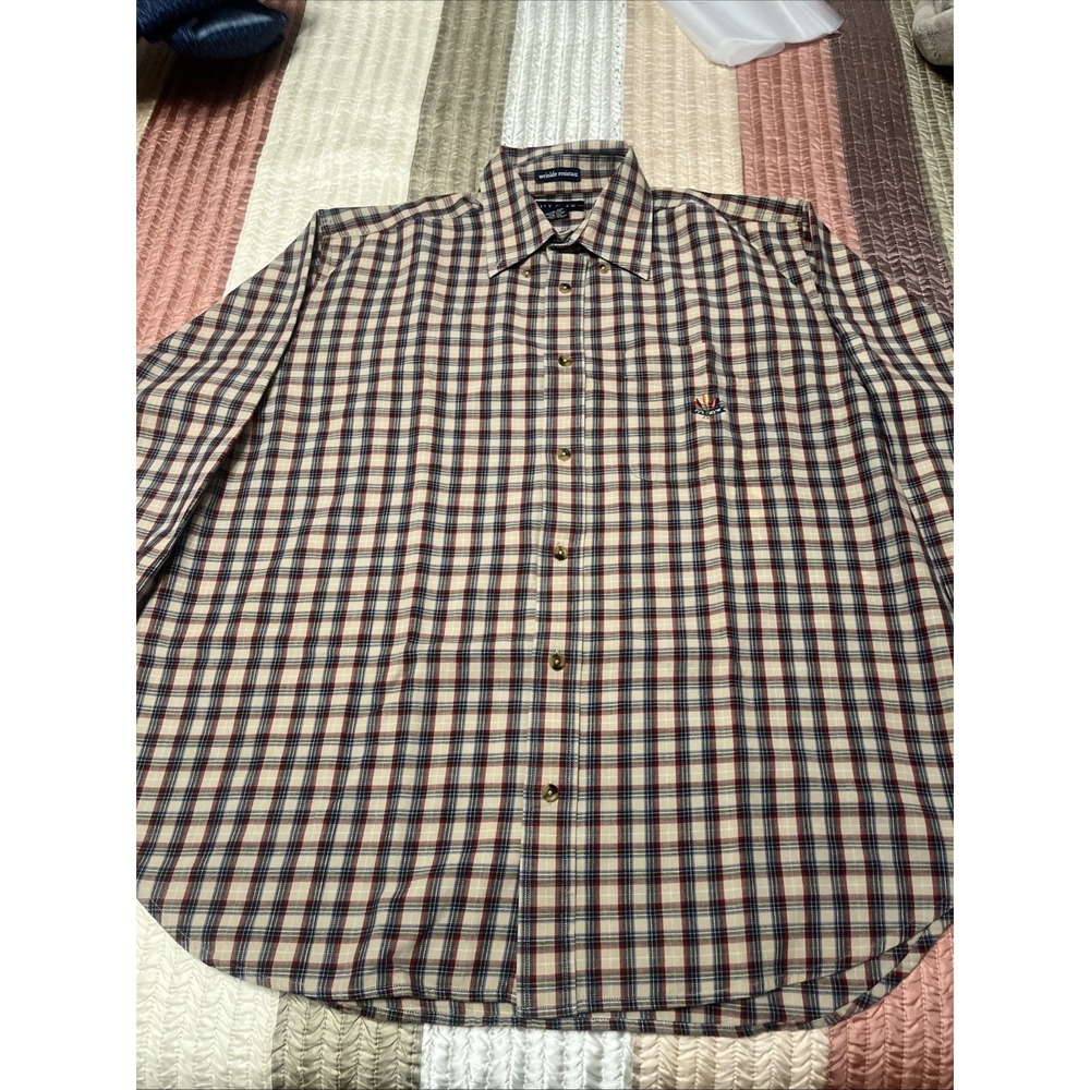 Ivy Crew Long Sleeve Button Down Shirt Size Mens Large Multi Color Plaid